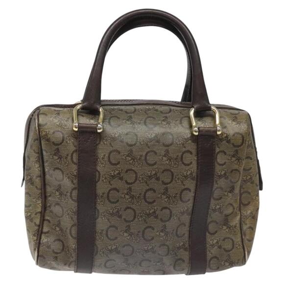 CELINE C Sulky Hand Bag Pvc Dark Brown Gold - Picture 3 of 12